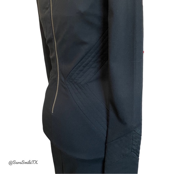 ELIZABETH & JAMES Black Low V-Neck Long Sleeve Fitted Party Dress NWOT - Picture 4 of 14